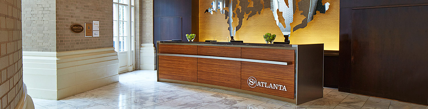 Georgian Terrace Front desk in hotel lobby