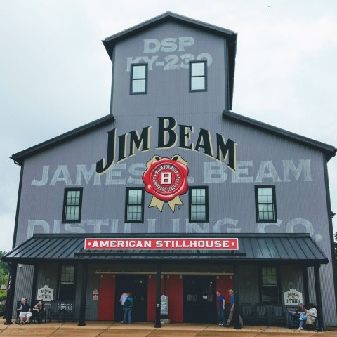 exterior of jim beam distillery building