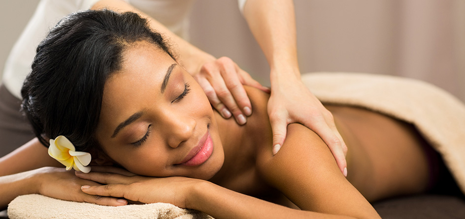 Woman receiving massage