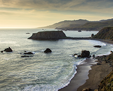 oceanside view from a cliffside