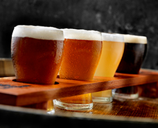 flight of assorted beers