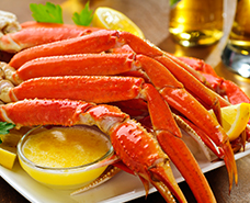 boiled crab legs with drawn butter