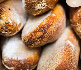 freshly baked loaves of breads