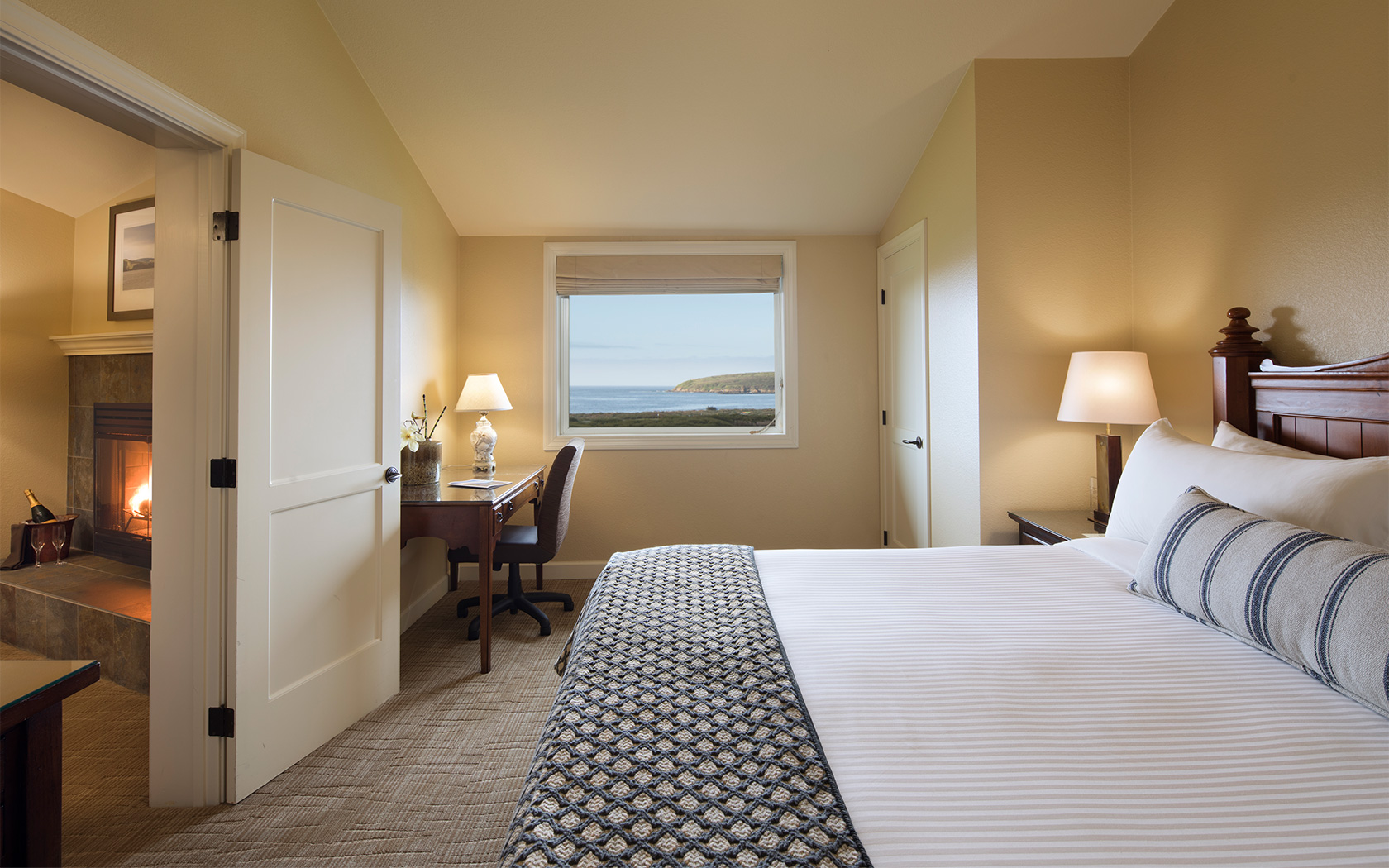 hotel room with a separate bedroom