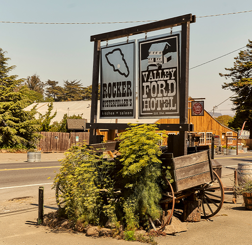 entrance sign for rocker oyster-fellers kitchen