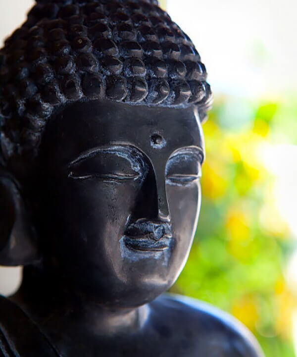 Buddha face on statue