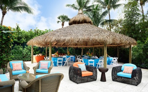 outdoor event space and tiki 