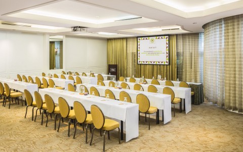 conference room prepared for meeting