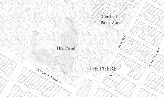 map location of The Pierre