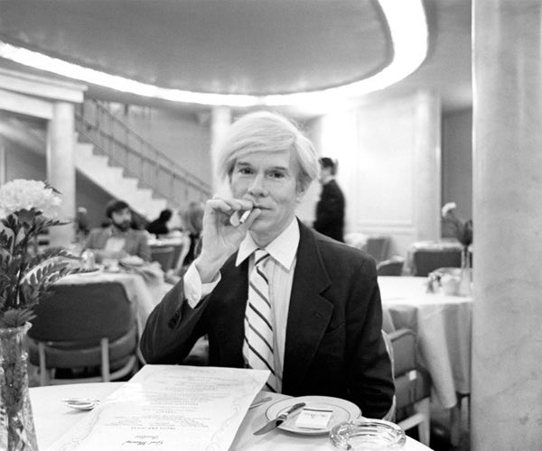 Andy Warhol in hotel restaurant