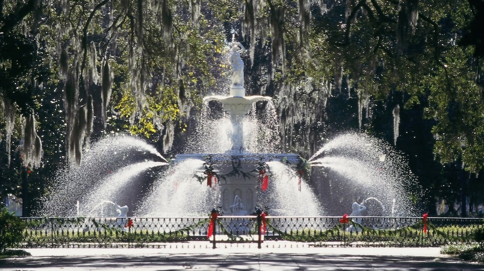 forsyth park christmas time