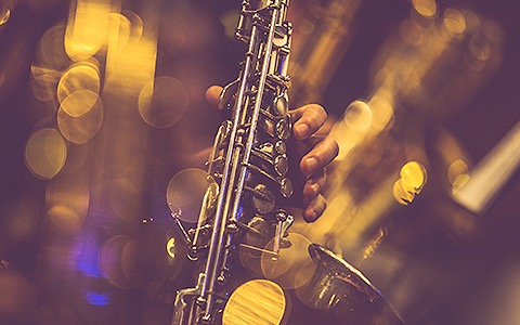 a person playing the saxophone