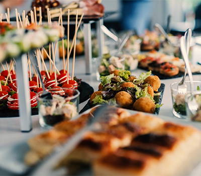 view of different appetizers in the table