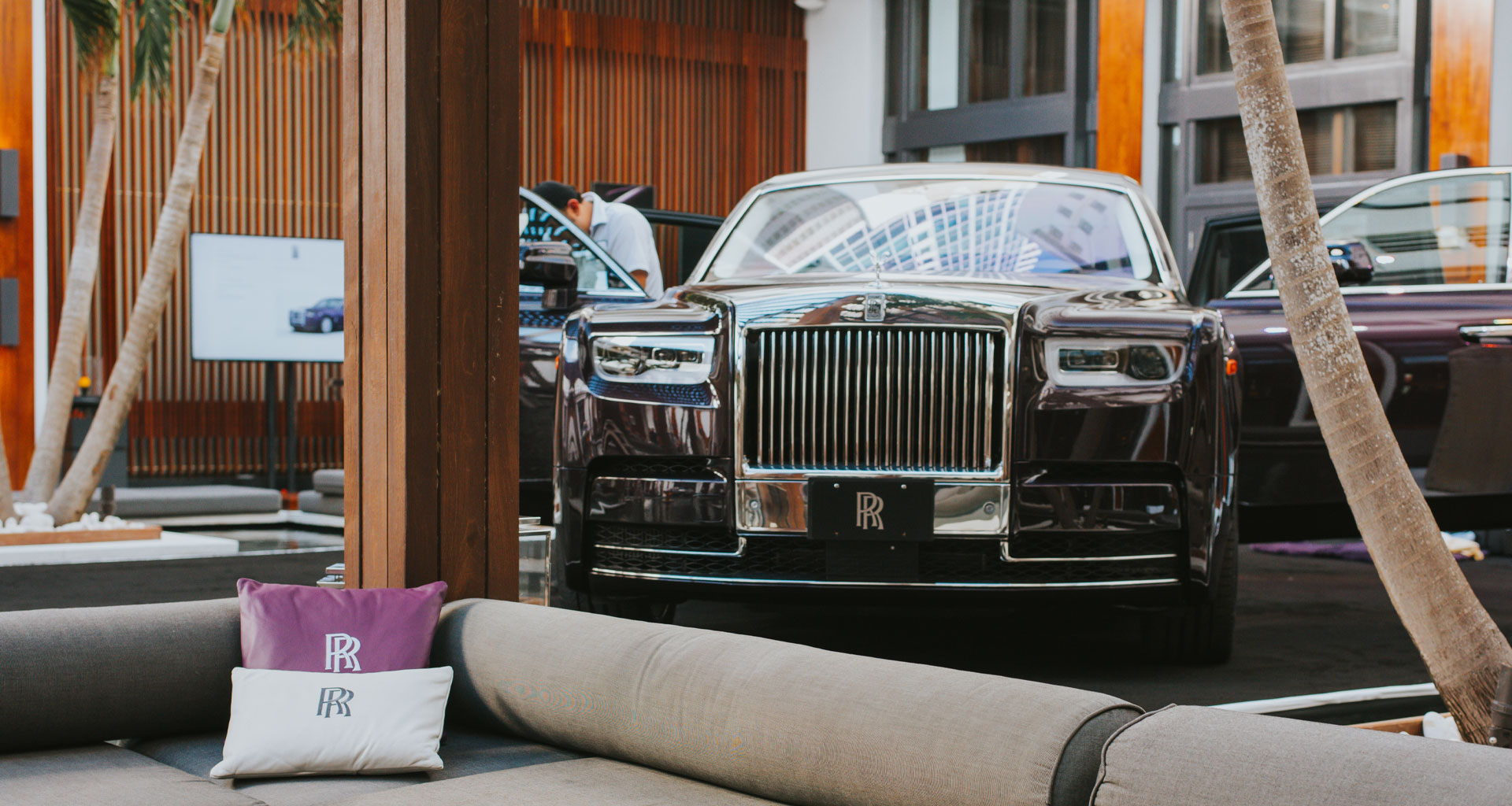 close up of a rolls royce with the doors open