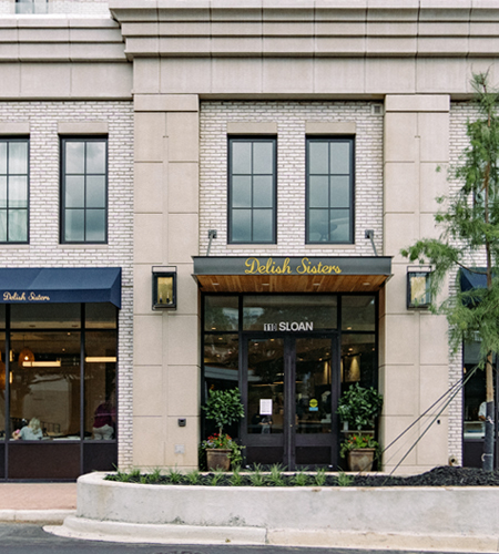 front entrance of the delish sisters restaurant