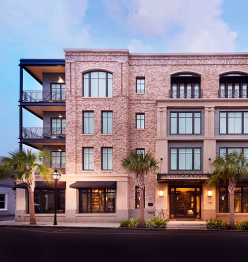 Spectator exterior of building