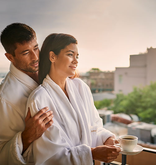 The Spectator Hotel Couple on the balcony