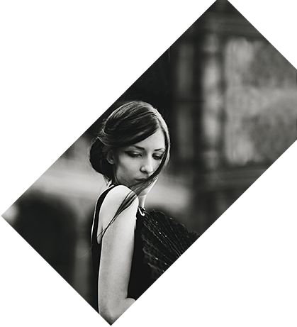 girl posing black and white image 