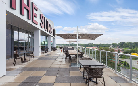 Outdoor patio at The Summit-Morning