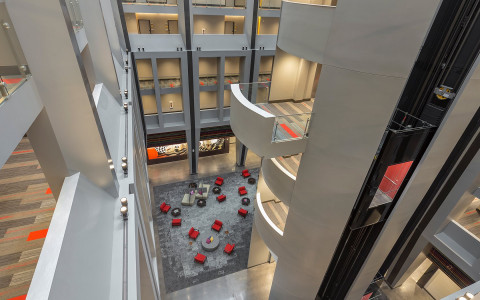 The atrium at The Summit