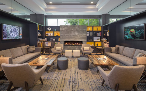 Library lounge at The Summit