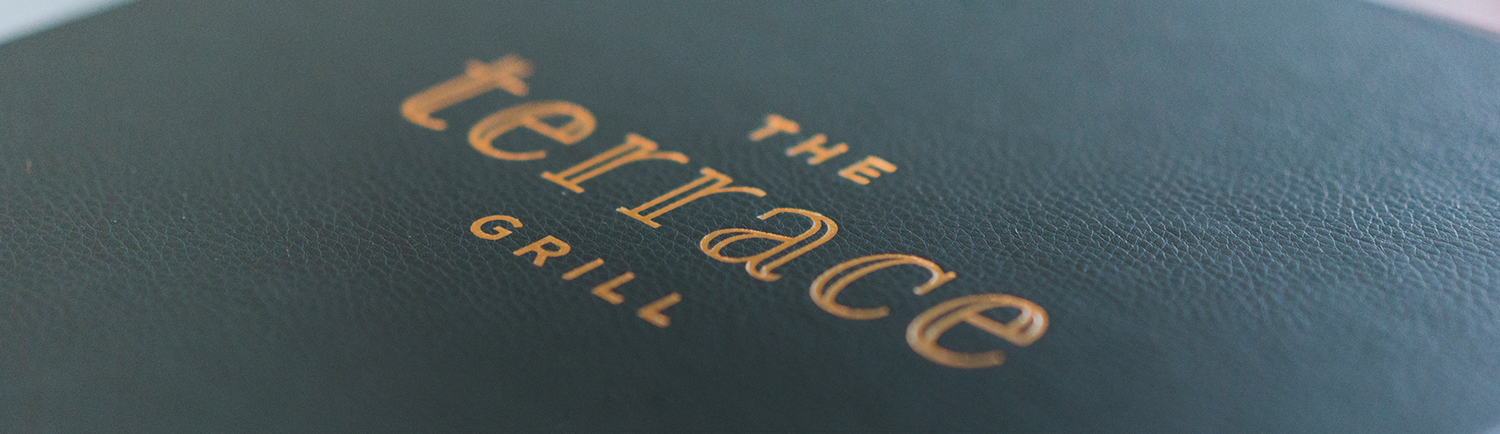 the terrace grill cover of the menu book