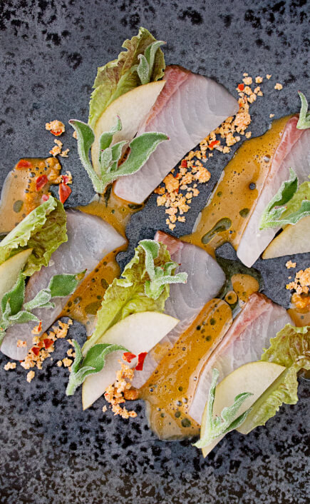 chilled fish with sage