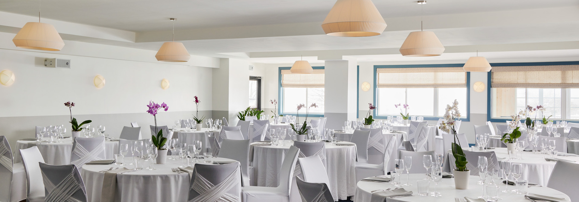 ballroom with light fixtures