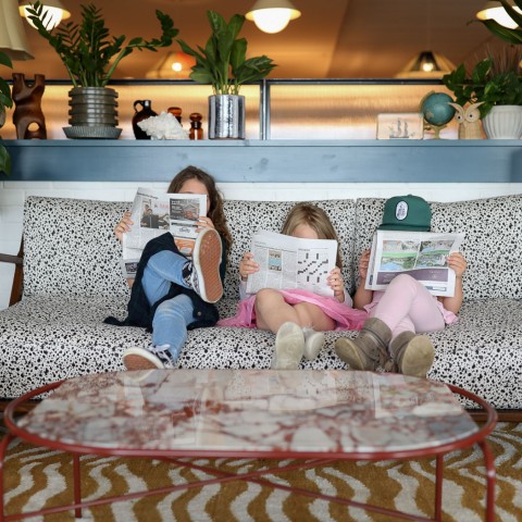 kids reading the newspaper