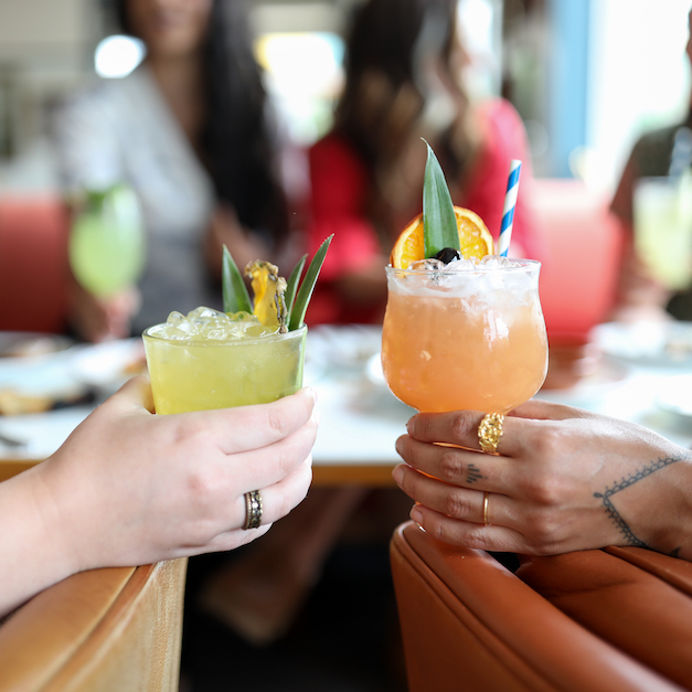 close up of cocktails