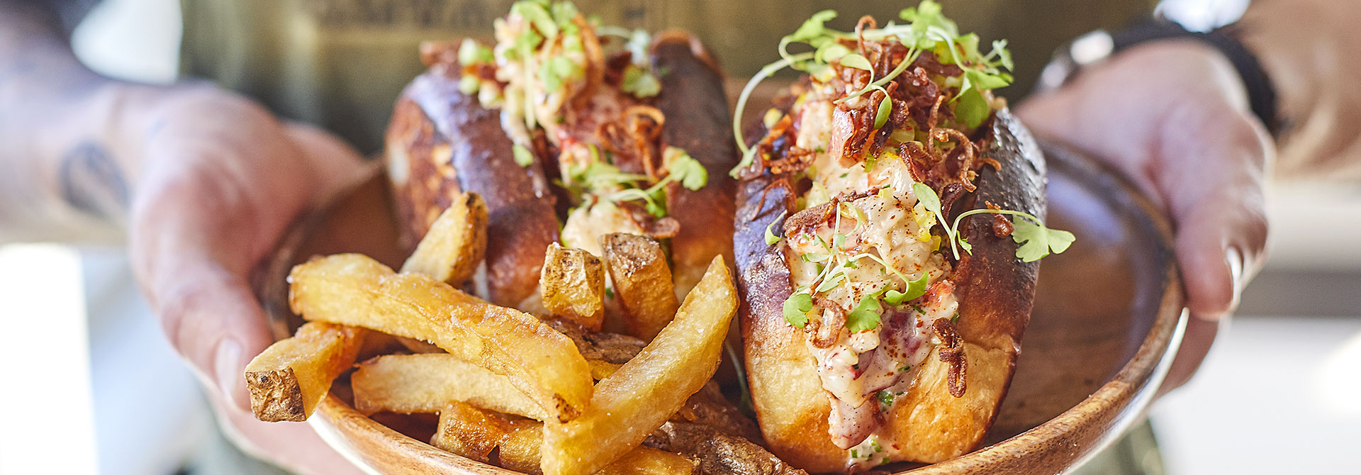 hot dogs and french fries