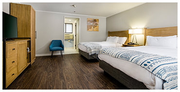 Interior of the renovated guest rooms
