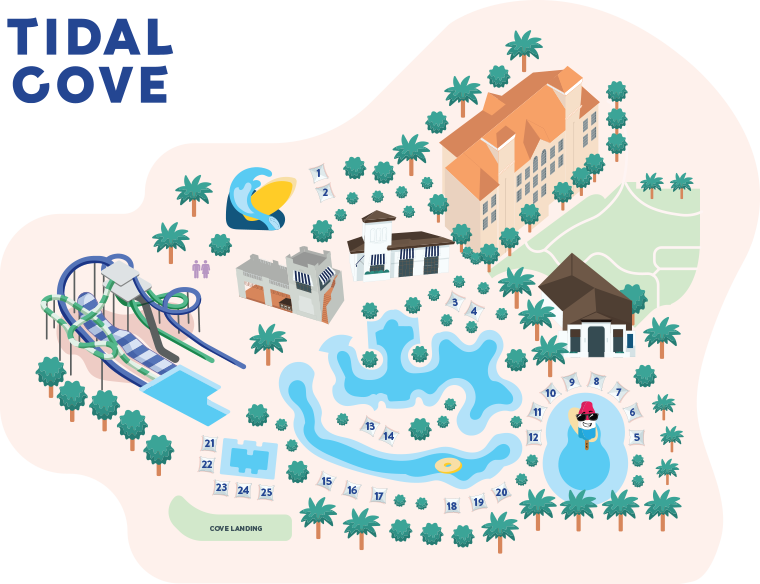 miami tidal cove cabana map