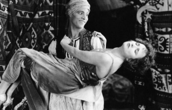 Rudolph Valentino and Agnes Ayres in the 1921 Film The Sheik