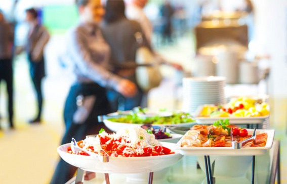 food banquet table