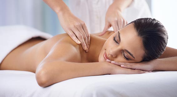 Woman getting a massage