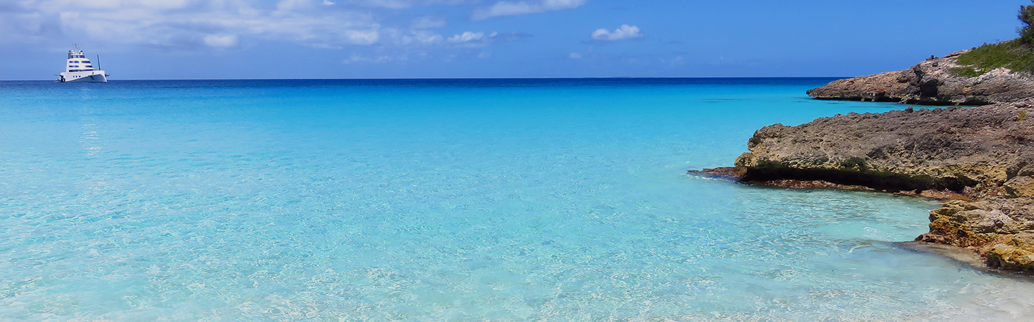 crystal clear turquoise water