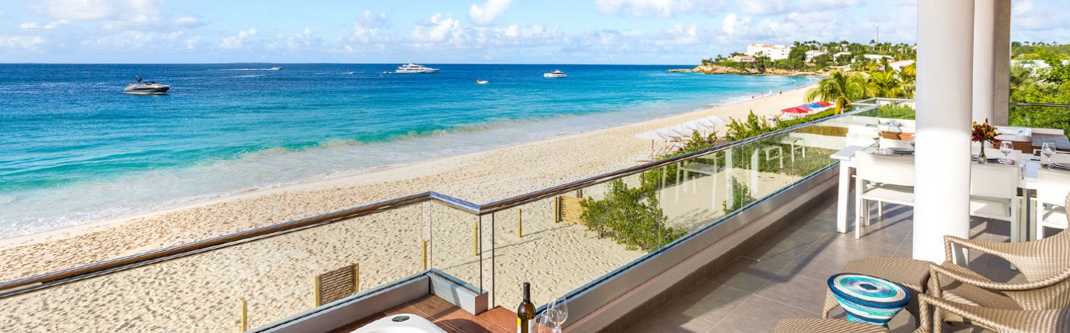balcony view to the beach