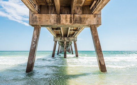 fishing pier at the beach