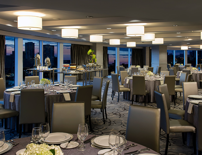Trump Miami bayview room banquet set up
