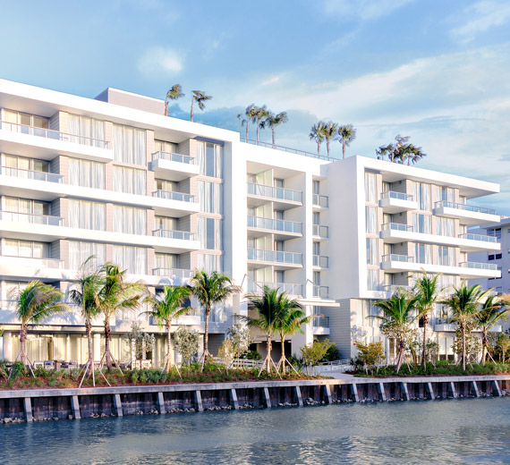 tryp miami exterior on the water
