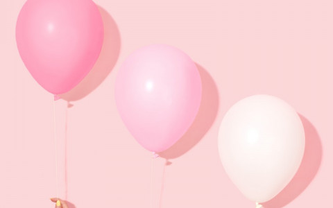 pink balloons