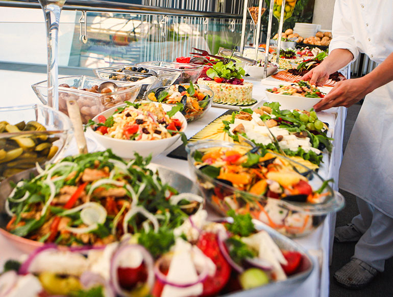 delicious greens being served at plant food