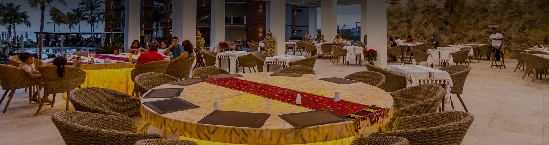 on site dining at ernestos restaurant interior dining room of the tables and chairs
