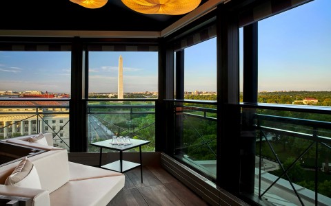seating area next to the view of dc