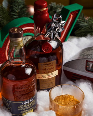 Drinks with christmas decoration