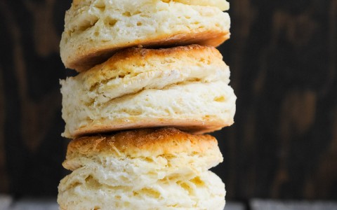 stack of fresh flakey biscuits