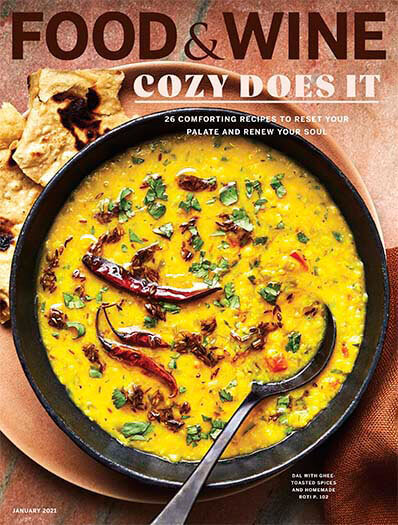 magazine wine and food cover of a 