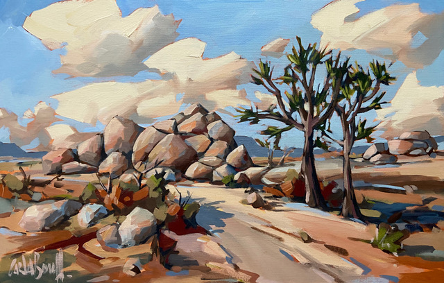 landscape desert area paint