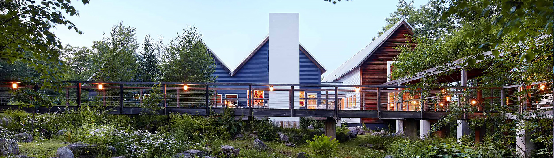 outdoor view of the wooden house. of property in the middle of the nature